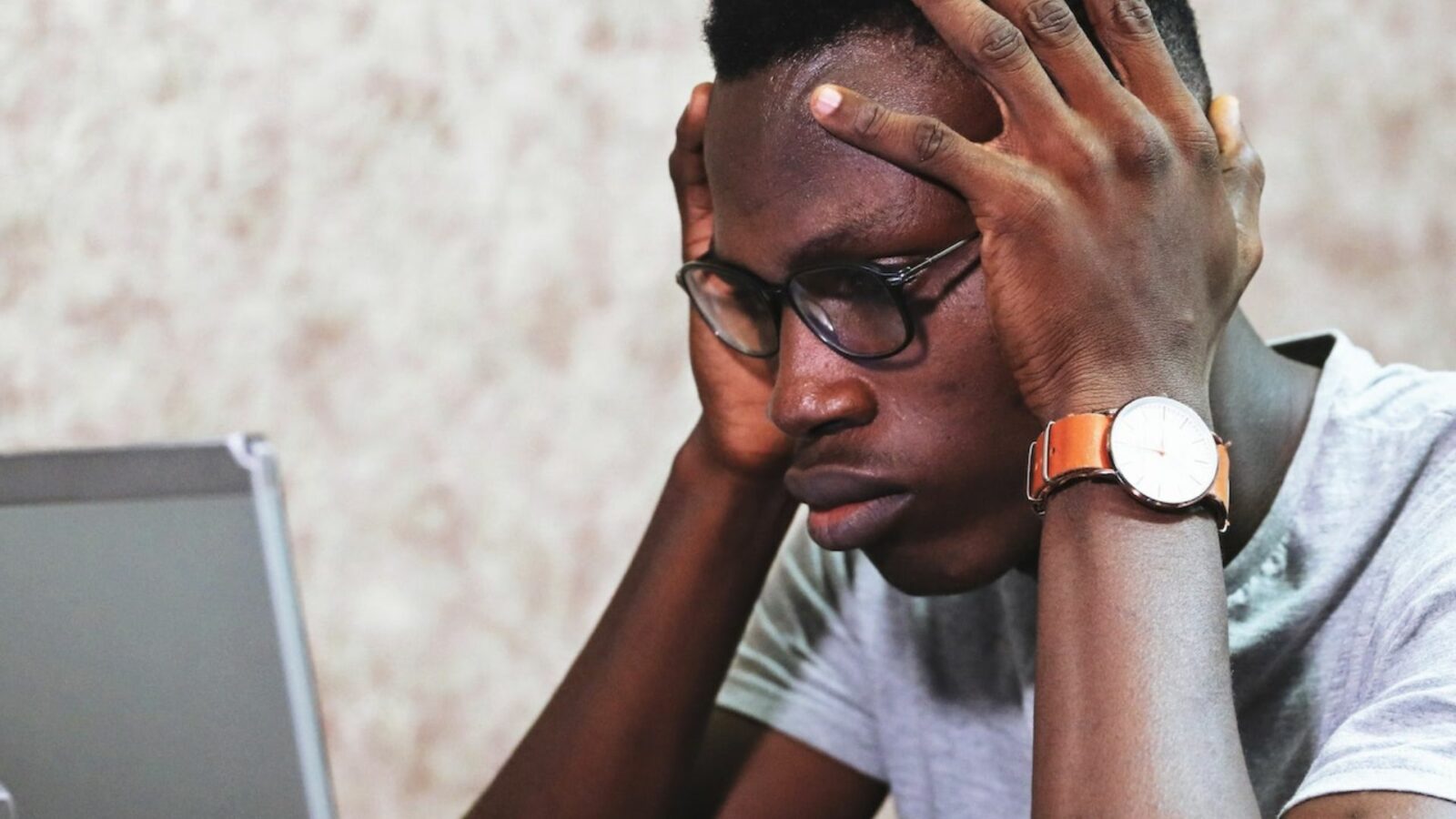 Man Working Using A Laptop